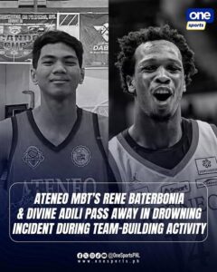  Divine Adili And Rene Clert Baterbonia, Death: student-athletes Ateneo de Manila University Tuesday, 9 June 2026 Died By Drowning